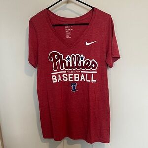 Nike Red Phillies Baseball Tee
